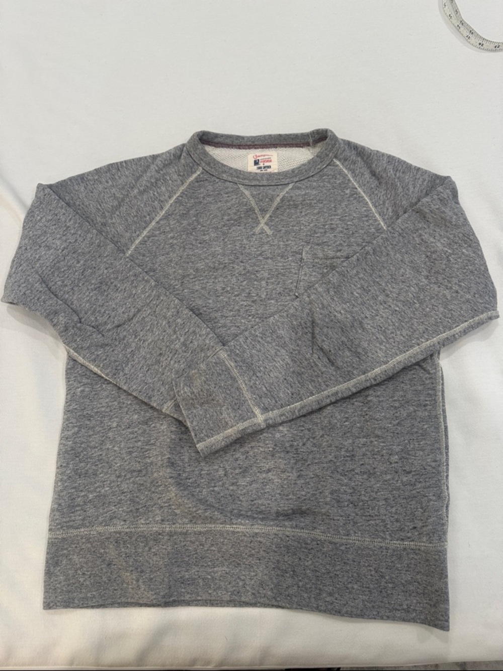 Todd Snyder Light Heather Gray Crewneck Pocket Sweatshirt